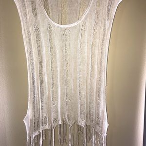 Brandy Melville Beige Knit Tunic / Cover up